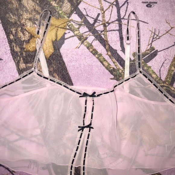 y2k coquette bow babydoll lingerie top - Picture 2 of 5